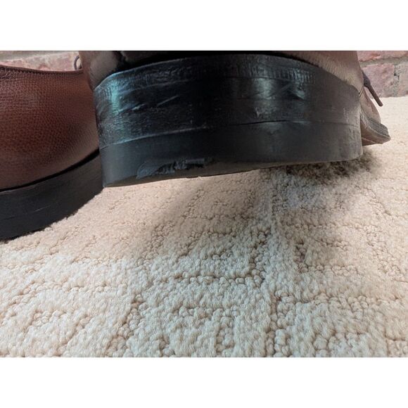 Alden Shoe Men 10.5 Brown Leather Split Toe Blucher Foot Balance Made in USA main image 5